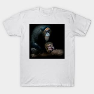 De Brazzas Monkey and baby. T-Shirt